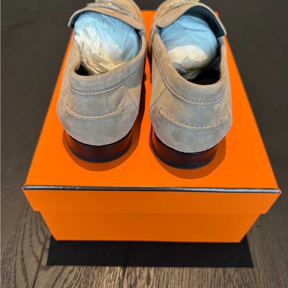 Hermes Destin Loafer Beige Lin USED - Picture 5 of 10
